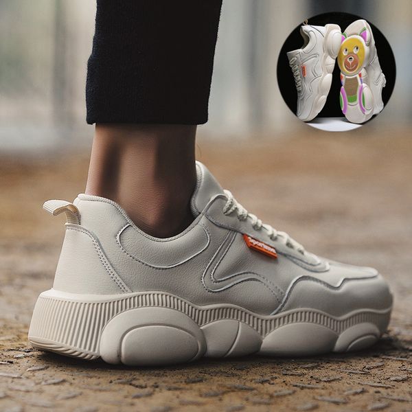 

fashion men's shoes trendy shoes online celebrity trend bear xie men's versatile couples dad shoe bear bottom athletic sma, Black