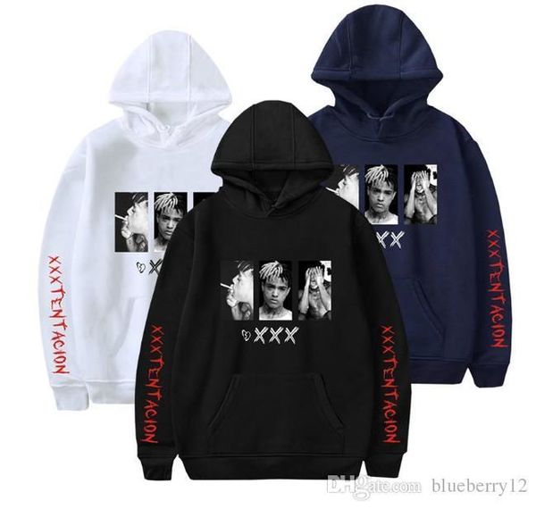 

xxxtentacion mens long sleeve hoodies sweatshirts 5 colors hip hop hoodies large size asian s-2xl ing, Black