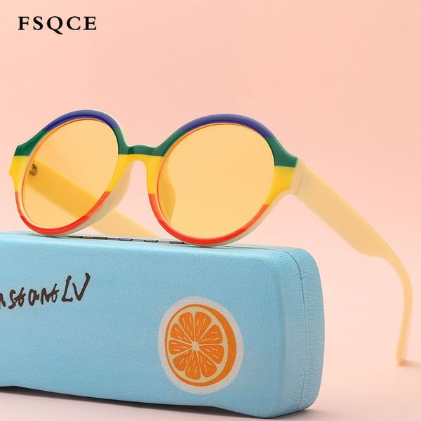 

fsqce eye sun colorful glasses boys uv400 classic girls sunglasses sunglasses 2020 cat retro oculos qemep
