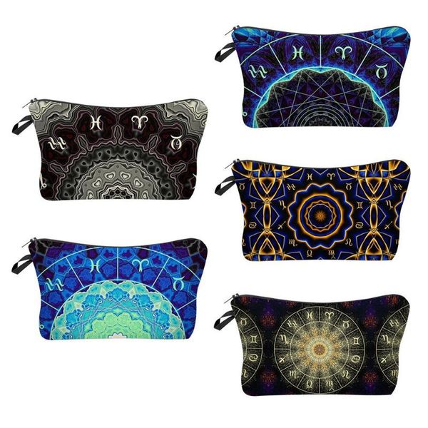 

fashion women makeup clutch bags waterproof 3d printing cosmetic bag gift