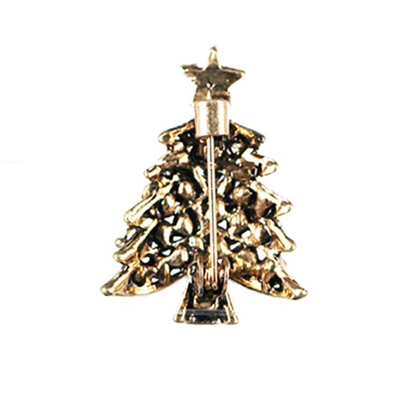 

wholesale- personality full drill european and american popular bowknot dress creative christmas tree high-end brooch, Gray