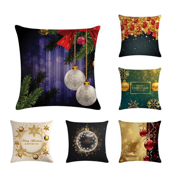 

merry christmas ball подушка диванов подушки новый год рождественские болюса декорации для home наволочка площади белье zy707