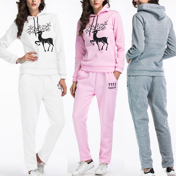 

2020 spring autumn female two piece sets tracksuit for women long sleeve jackets and pants two piece set warm outfits women suit, Black;blue