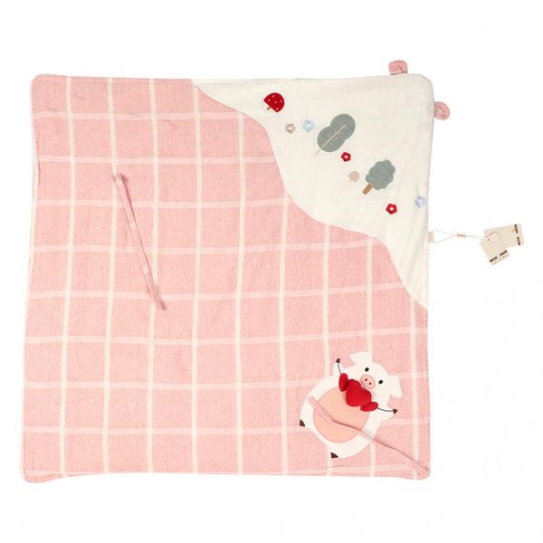 

baby blanket 90*90cm cotton linen pink newborn swaddling bag sleeping bag baby stroller cover play mat swaddling soft quilt