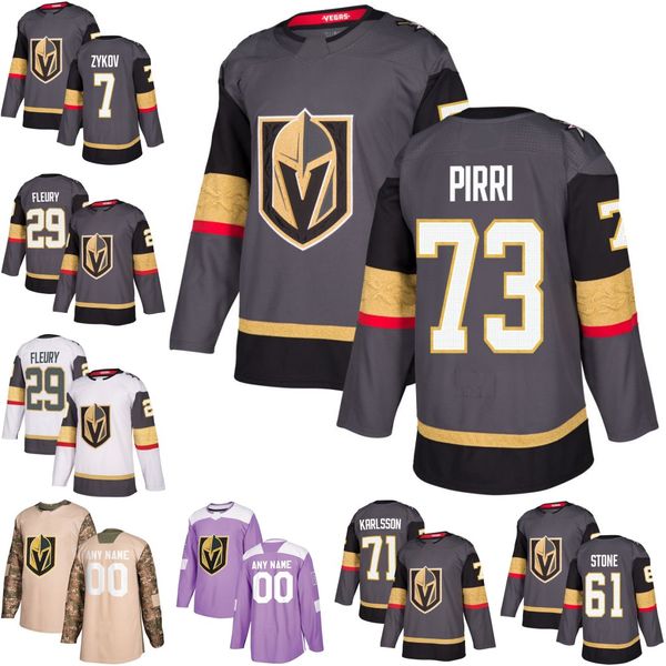 

73 Brandon Pirri Vegas Golden Knights 29 Marc-Andre Fleury 61 Mark Stone 71 William Karlsson 7 Valentin Zykov Jersey