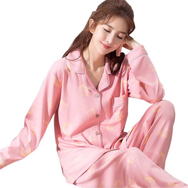 

autumn 2018 women pajama streetwear pink women pyjama set plus size turn-down neck sleepwear kawaii winter pyjamas clothes, Blue;gray
