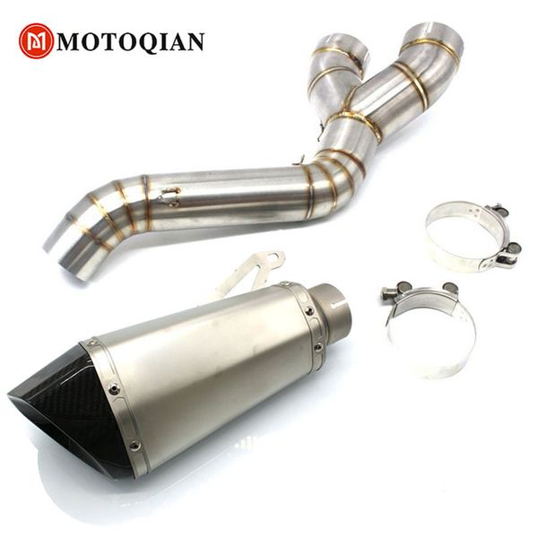 

60mm motorcycle for s1000rr s1000 rr s1000r carbon fiber exhaust pipe muffler slip on exhaust with db killer 2017 2016 2015