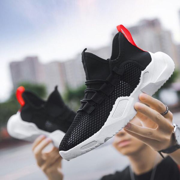 

running shoes mens triple black sports sneakers pure white grid mesh fashion outdoor shoes ing