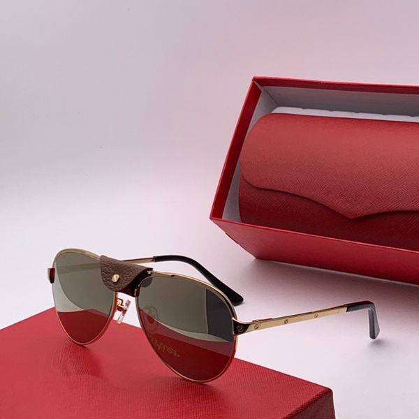 

new luxury designer sunglasses 0034 simple half-rimmed glasses avant-garde style elling eyewear uv400 protection with box, White;black