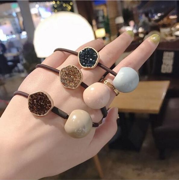 

cute black red lace ear ribbon headwear elastic hair bands for girls and women accessories chl195, Golden;white