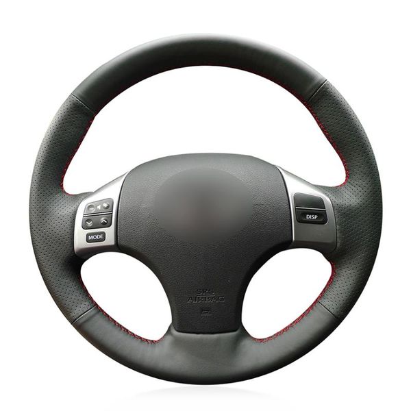 

hand sew black artificial leather car steering wheel cover for is is250 is250c is300 is300c is350 is350c f sport 2005-2011