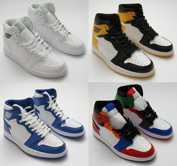 

2018 Mens 1 OG Top Men Jumpman Outdoor Shoes OG Sneakers AAA Quality Mandarin duck Trainers Mens Sport Sneakers Shoes Size 5.5-13
