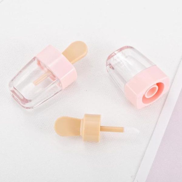 

12pcs lip gloss bottle flat spuare lip tube glaze bottle brillant container for girls women (pink