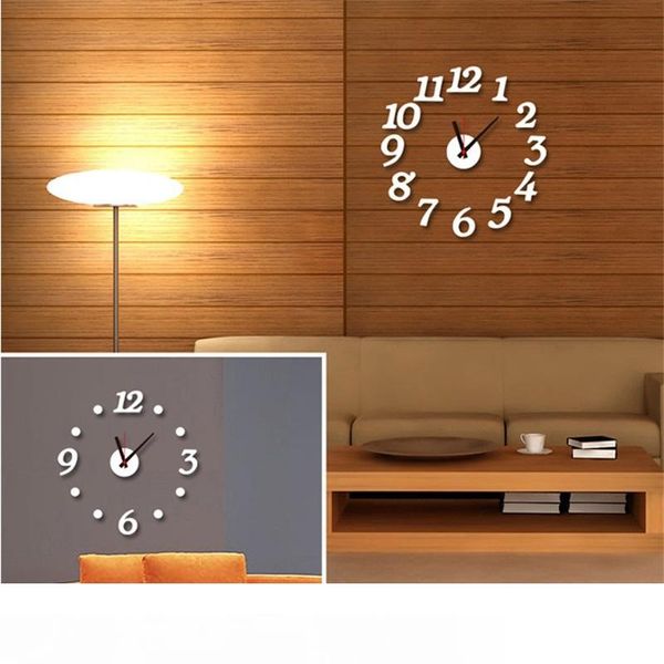 

цифровые часы немой настенные батареи часы diy творческий украшения дома гостиная комната круговой одиночный бортовой горячий продаж 15nsc1