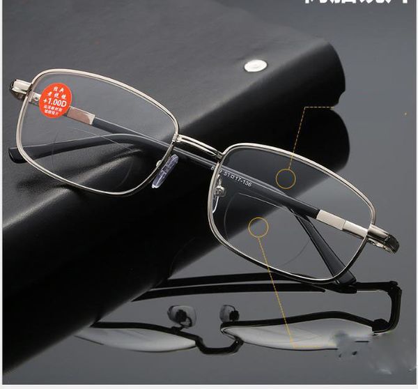 

old people's double-light presbyopic glasses multi-functional presbyopic glasses metal frame and film resin presbyopic glasses, White;black