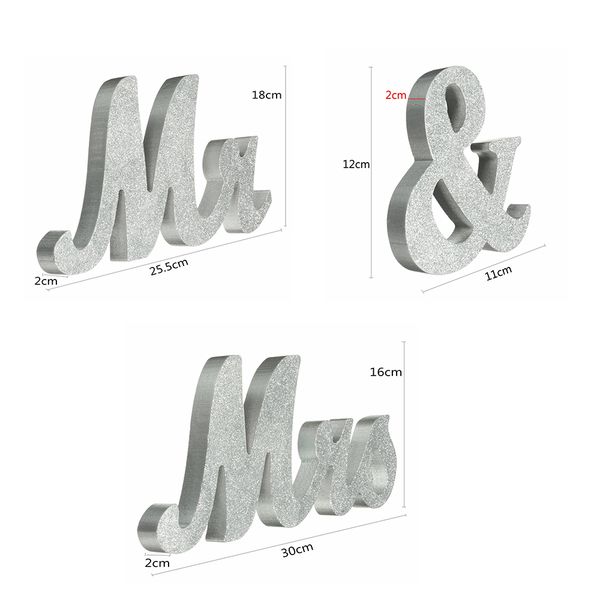 

large letters mr and mrs signs wooden letters sweetheart wedding decoration party table dinner decoration display stand