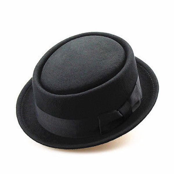 

details women men sun hat fedora felt pork pie crushable hat breaking panama bb hat walter white heisenberg in stock c18122501, Blue;gray