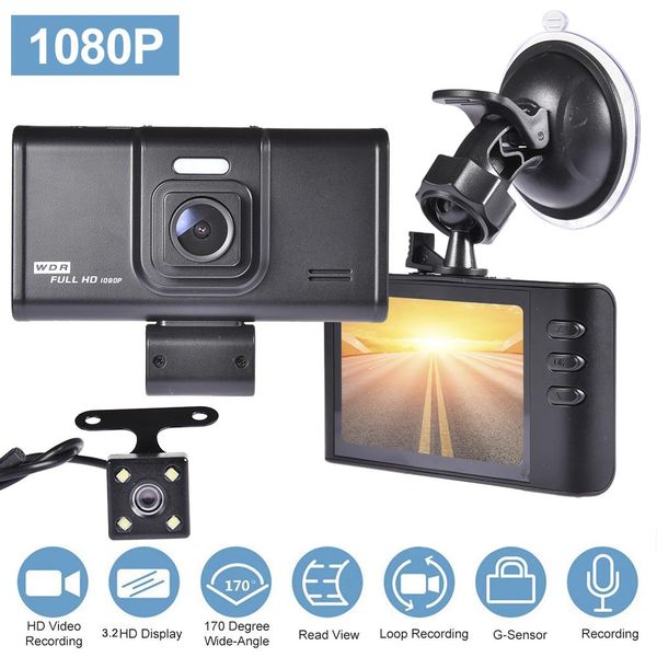 

1080p car driving recorder dvr dashboard multi-language camera full hd with 3.2
