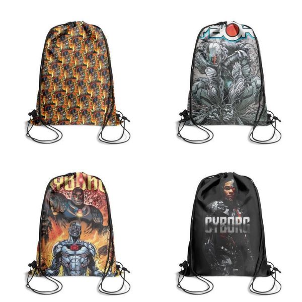 

cool cyborg иллюстрация colorfashion подпруги ремень рюкзак, дизайн сумасшедшего шаблон многоразовой струна пакет, подходящий для школы цвет