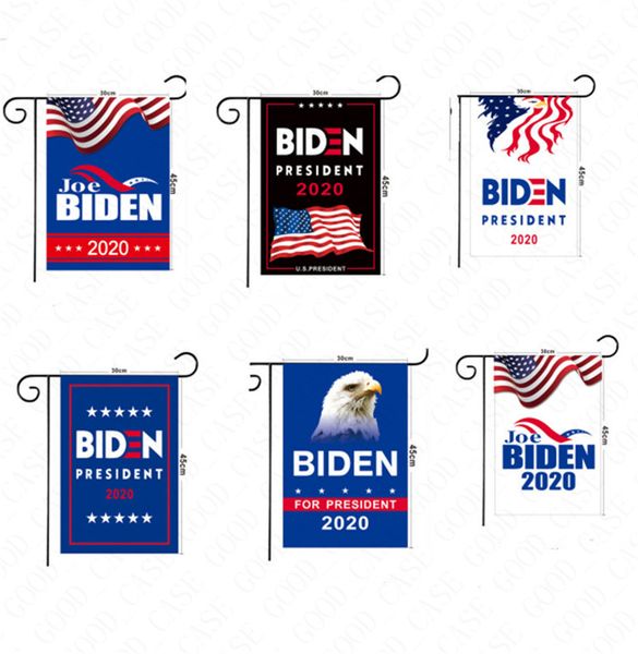 

30*45cm the us election biden trump letters print garden flags hand signal flag polyester 2020 american flags garden home decoration d61602
