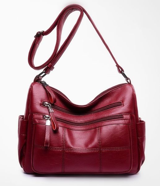 

2019 lady european fashion brand new classic exquisite pu leather zipper handbag shoulder bag tote satchel purse hl40