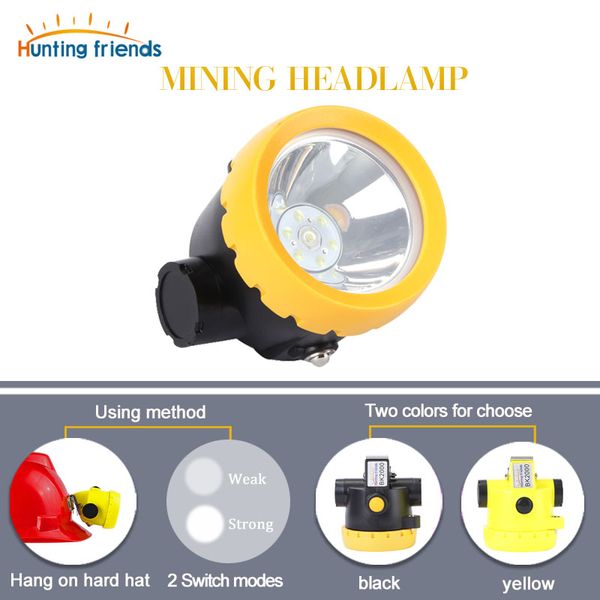 

50pcs/lot coal miner led light mining headlamp bk2000 explosion rroof mining light waterproof saftety cap lamp rechargeable coal mine lap