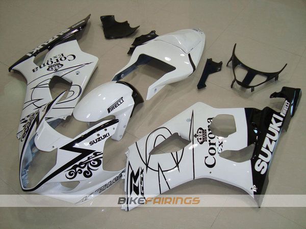 

injection mold new abs motorcycle full fairings kits fit for suzuki gsx-r1000 k3 2003 2004 03 04 gsxr1000 bodywork set white