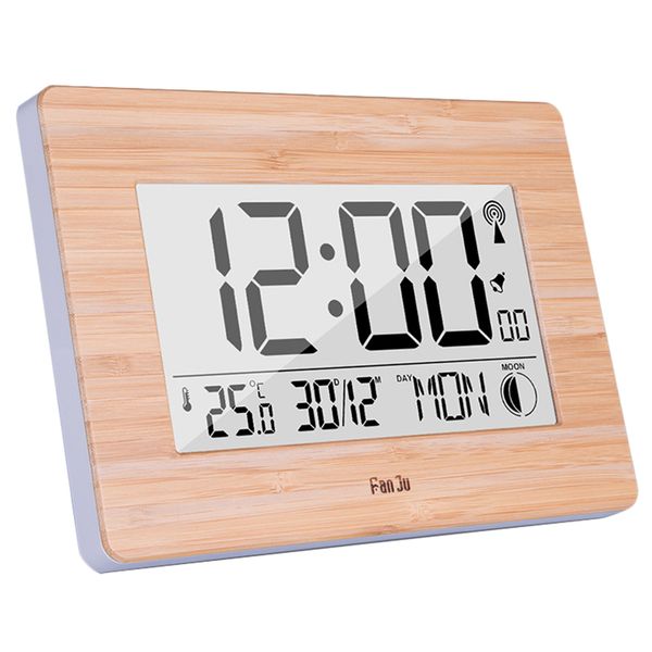 

digital wall clock lcd big large number time temperature calendar alarm table desk clocks modern design home office decor