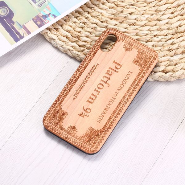 

wholesale genuine wood case for iphone 11 xs max xr samsung bamboo housing luxury s9 retro protector hard cover carving wooden phone shell