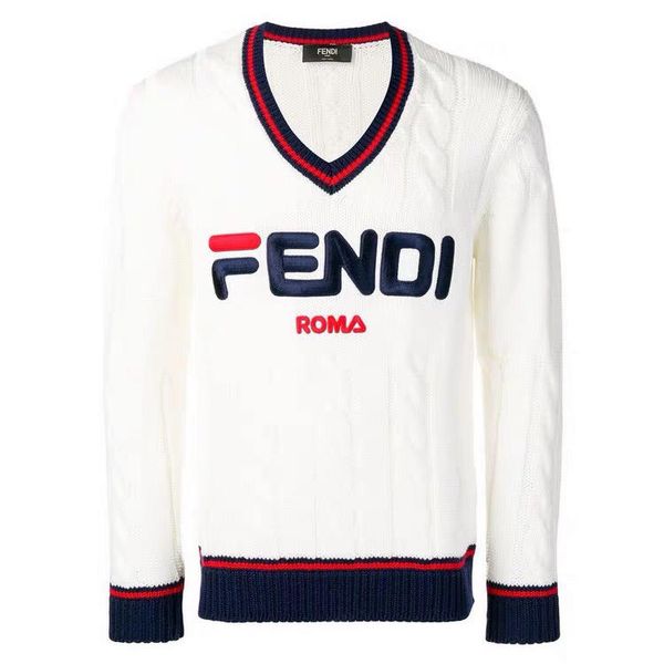 

19fw luxurious brand design fed hoodie long sleeve v-neck sweater sweatshirt fashion pullover hoodie outdoor sweatshirt, Gray;blue