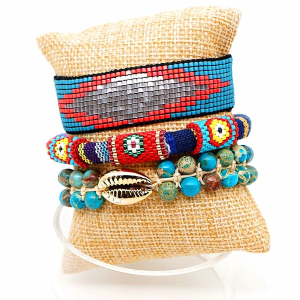

go2boho turkish evil eye pulseras mujer 2019 miyuki beads bracelet women boho chic armband shell bracelets jewelry natural stone, Golden;silver