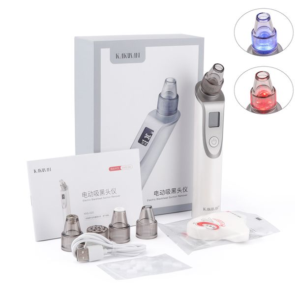 

blackhead vacuum suction pore pimple cleaner facial blackhead acne remover tool red blue light deep pore cleaner