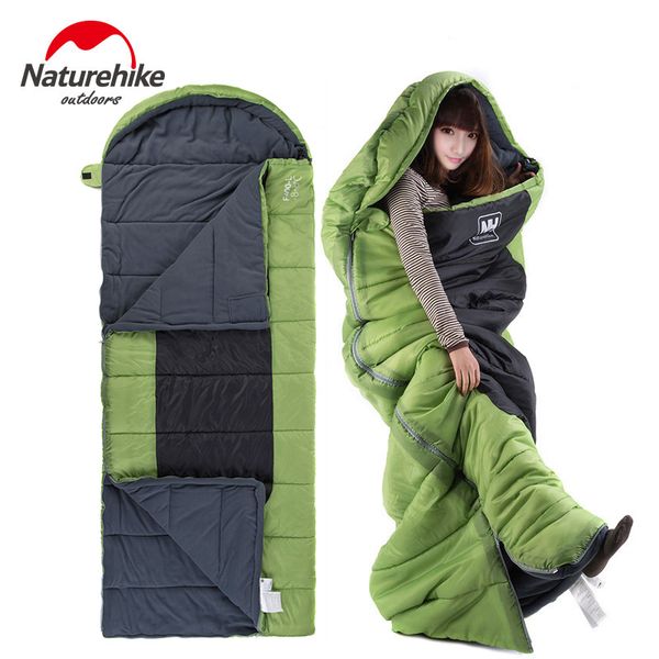 

naturehike ultralight portable envelope cotton sleeping bag camping sleeping bag outdoor camping travel 3 colors m/l size