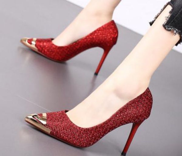 

women's shoes in spring and autumn high fine heel pointed end@b079, Black