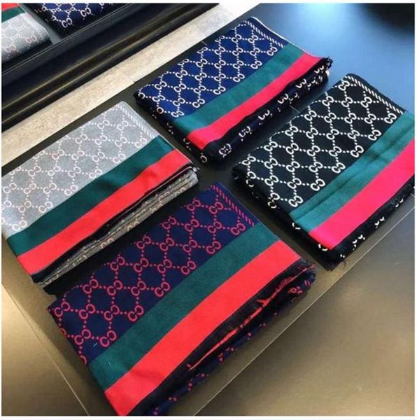 

fall and winter of 2019 the new joker cashmere scarf women's long warm padded shawl, Blue;gray