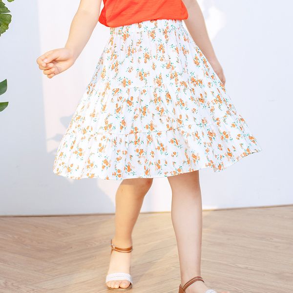 

2020 summer girls floral princess skirt cute teen kids ruffle skirt cotton fashion children clothing for 4 6 8 10 12 14 yrs