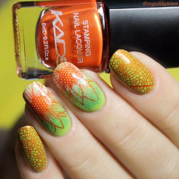 

kads pearl orange nail art print lacquer nail stamping polish long lasting print polish decoration diy tools