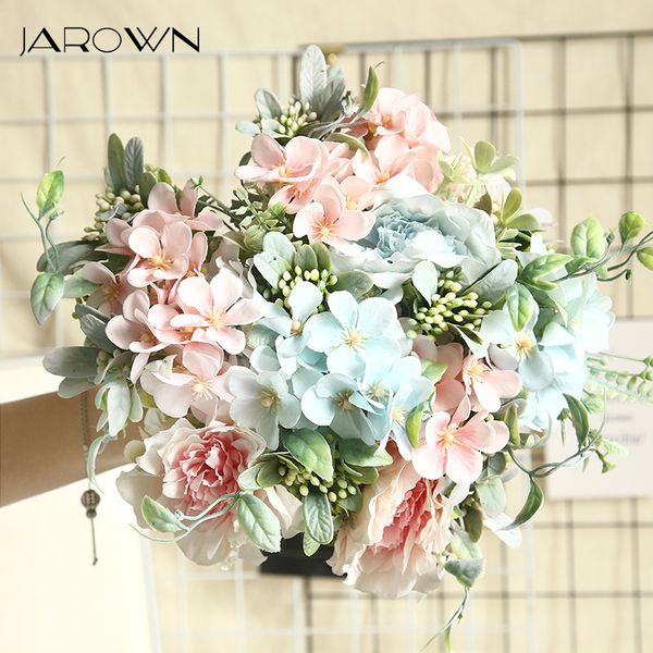 

jarown artificial flower rose hydrangea peony bouquet diy handmade wedding decoration ins style simulation flowers home decor