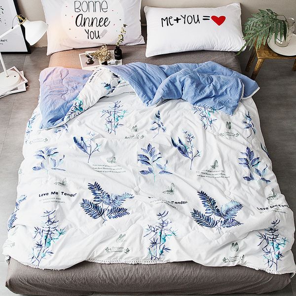 

pastoral style summer spring super soft thin blanket kids quilt air condition picnic travelling blanket