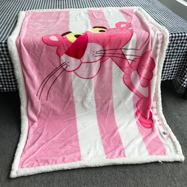 

ivyye 100x140cm pink panther anime blanket plush velvet warm decoration soft bed home throw sofa blankets gifts new