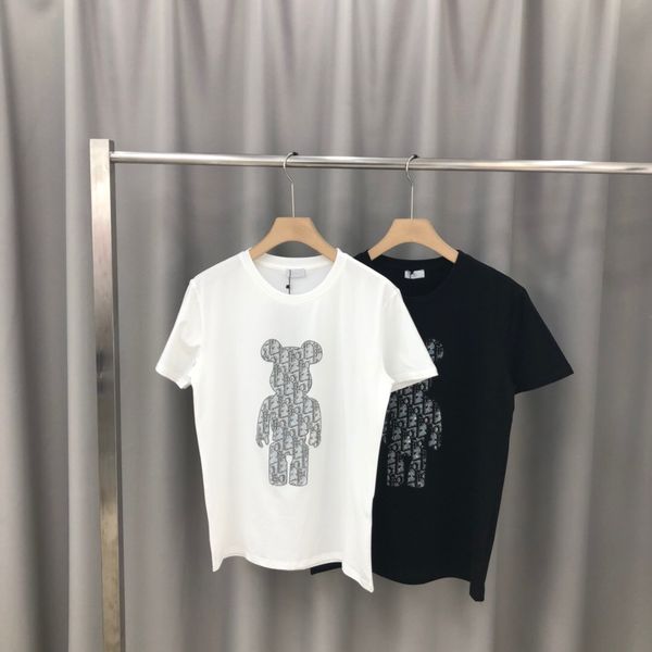 

2020ss spring and summer new high grade cotton printing short sleeve round neck panel t-shirt size: -l-xl-xxl-xxxl color: black white 10s13, White;black