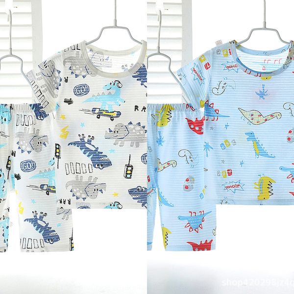 

2 children's cotton short-sleeved pants 2 suits children's suit set 1-7 years old boy's home wear baby girl's casual two