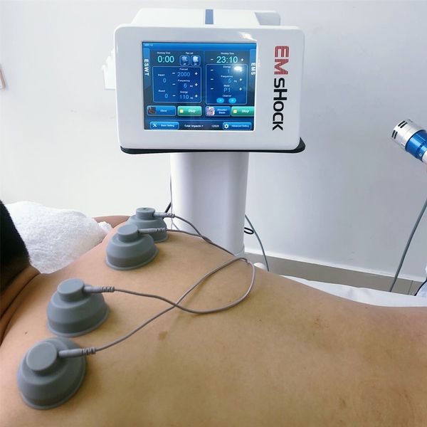 Mais quente equipamento fisioterapia terapia onda emshock backpain alívio massageador vertebral com forma radial e onda foco