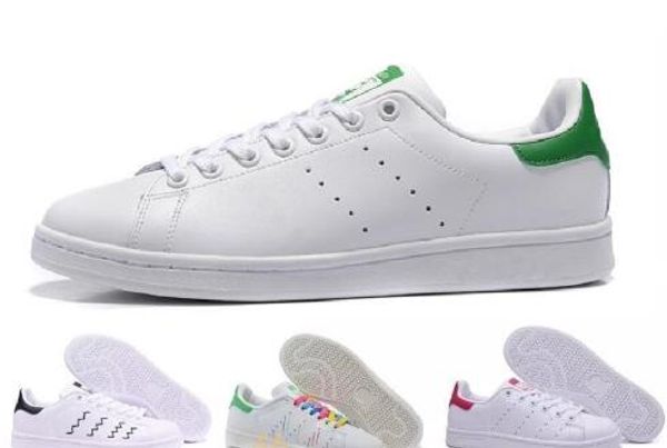 

2019 fashion women men new stan shoes white fashion smith sneakers casual shoes leather sport classic flats shoe, Black