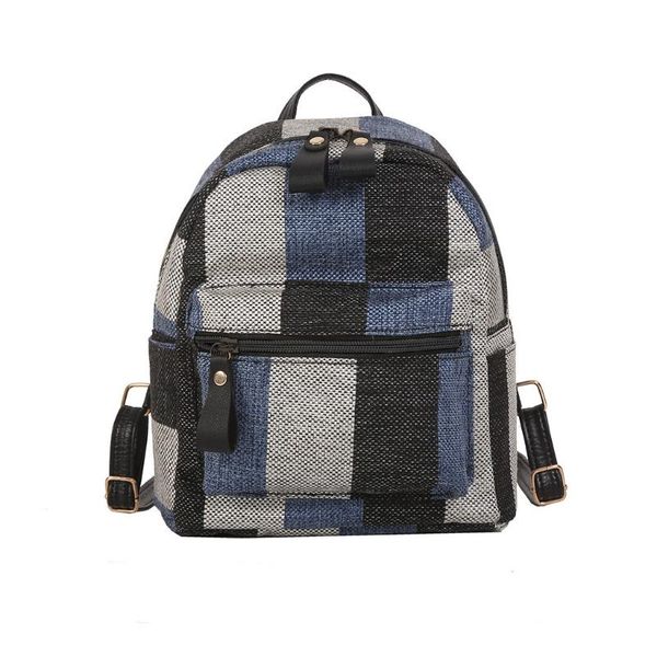 

mini checkered backpacks women travel vacation plaid backpack small phone zipper rucksack 2020 girls casual canvas book mochila