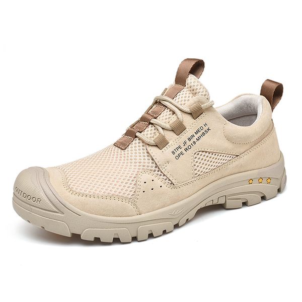 

big size 38-46 men's hiking shoes breathable mesh lightweight non-slip trekking shoes summer autumn outdoor men sneakers
