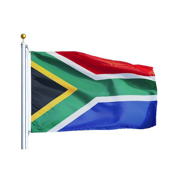 Benutzerdefinierte Südafrika 3x5 Flaggen Banner Hochwertiger hängender nationaler Polyesterstoff Digitaldruck, kostenloser Versand