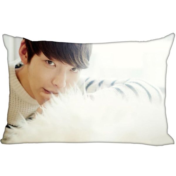 

custom kim woo bin printed pillowcase rectangle zipper polyester cotton pillow cover size 45x35cm (one side) printing pillow case