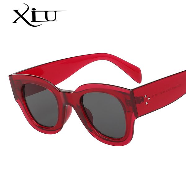 

xiu retro vintage sunglasses women brand designer fashion sun glasses female glasses square oculos uv400, White;black