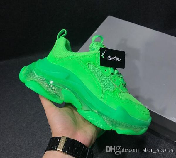 

paris 2019 crystal bottom triple-s досуг дизайнер роскошные папа обувь на платформе triple s кроссовки для мужчин женщин старинные старый де